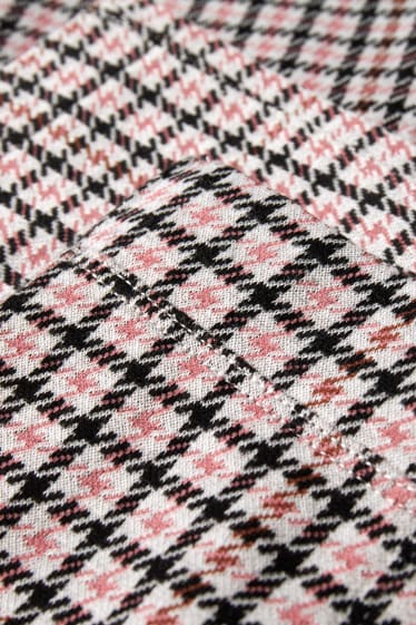 Bambine - Jeggings - a quadretti - bianco