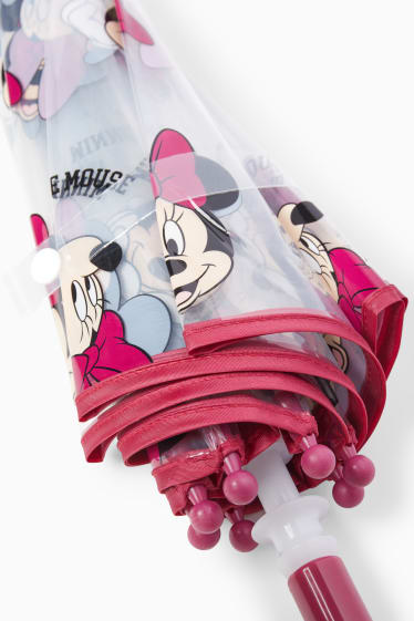 Kinder - Minnie Maus - Regenschirm - dunkelrosa