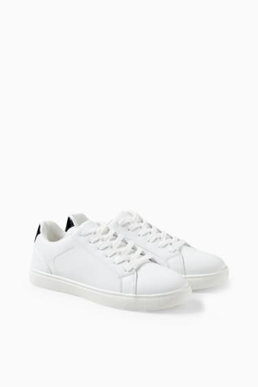 Damen - Sneaker - Lederimitat - weiss