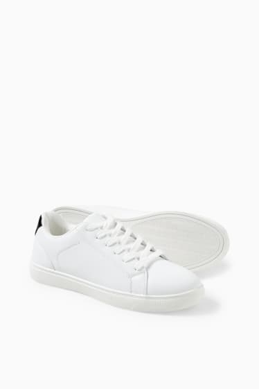 Damen - Sneaker - Lederimitat - weiss