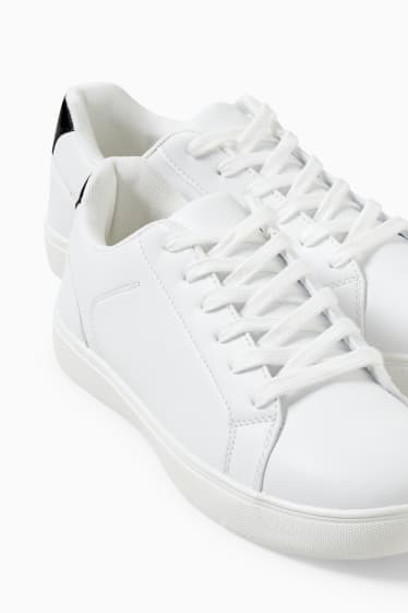 Damen - Sneaker - Lederimitat - weiss