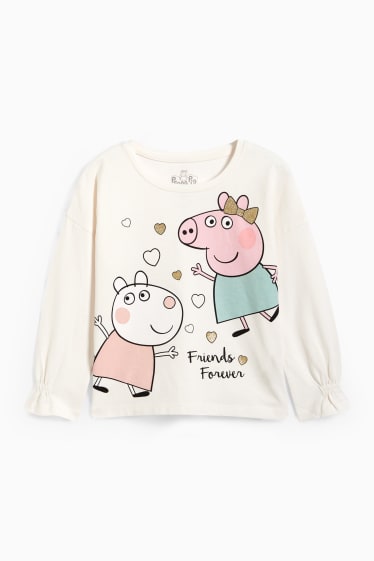 Bambine - Peppa Pig - maglia a maniche lunghe - bianco