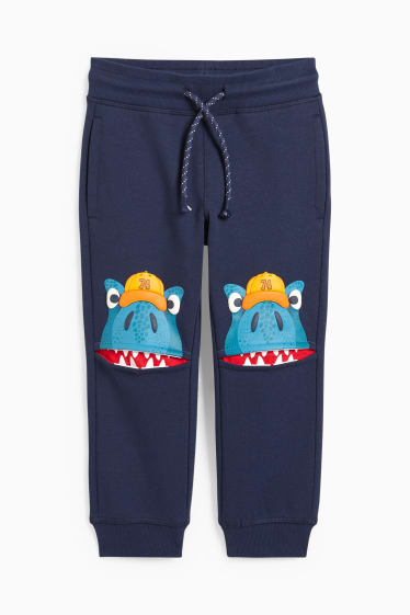 Enfants garçons - Dinosaure - pantalon de jogging - bleu foncé