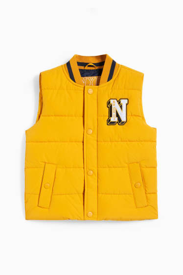 Enfants garçons - Doudoune sans manches - imperméable - jaune