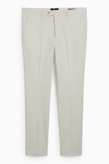 Bărbați - Pantaloni modulari - slim fit - alb-crem