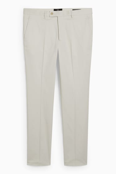 Heren - Broek uit het combi-systeem - slim fit - crème wit