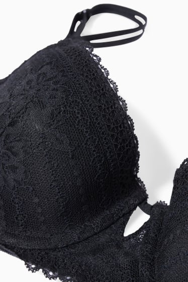 Donna - Reggiseno con ferretti - DEMI - imbottito - nero