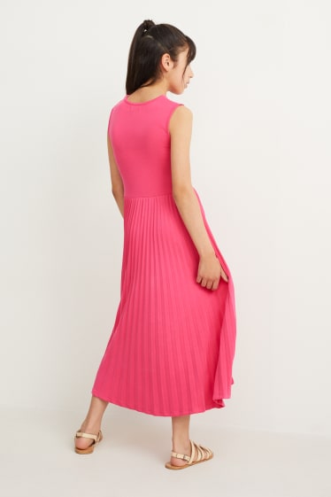Copii - Fete - Rochie - plisată - roz