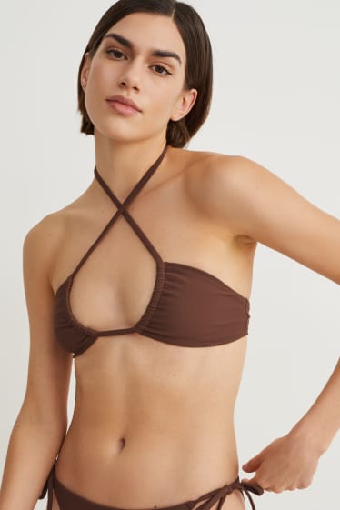 Femei - Top bikini - bustieră - vătuit - LYCRA® XTRA LIFE™ - maro închis