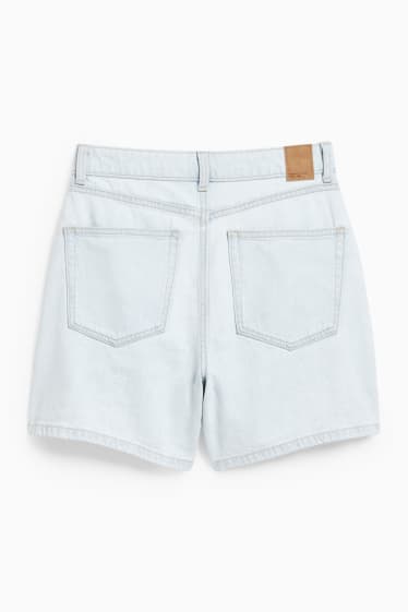 Femmes - Bermuda - high waist - jean bleu clair