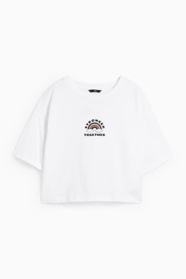 Unisexe - CLOCKHOUSE - T-shirt court - unisexe - PRIDE - blanc
