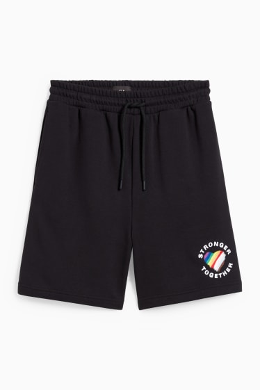 CLOCKHOUSE - pantalons curts de xandall - unisex - PRIDE - negre