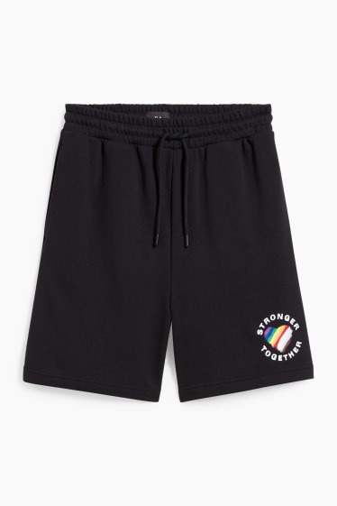 CLOCKHOUSE - shorts di felpa - genderless - PRIDE - nero