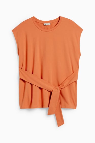 Donna - T-shirt premaman - arancione