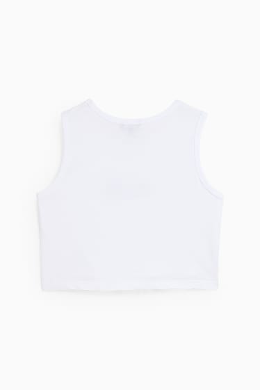 CLOCKHOUSE - top crop - unisex - PRIDE - blanc