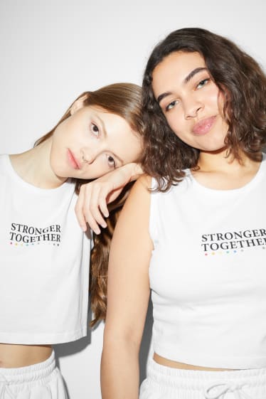 Unisex - Crop Top - Unisex - PRIDE - weiss