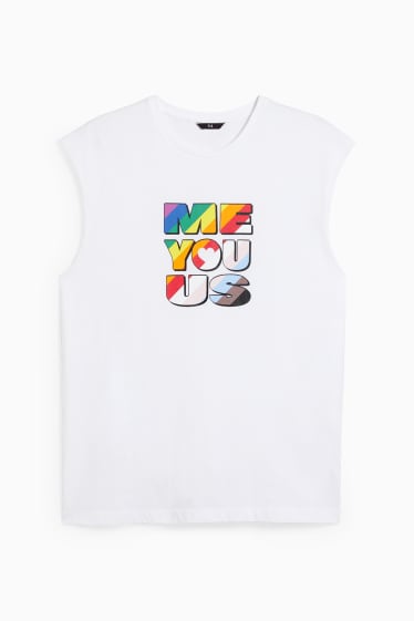 CLOCKHOUSE - top - unisex - PRIDE - blanco