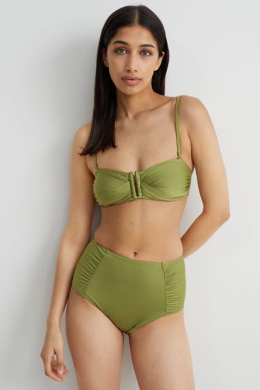 Femei - Chiloți bikini - talie înaltă - LYCRA® XTRA LIFE™ - verde