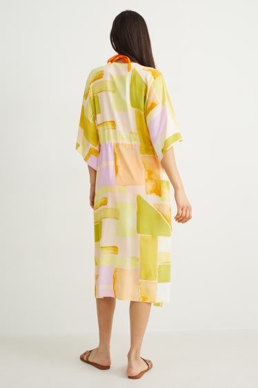 Damen - Kimono - gemustert - grün