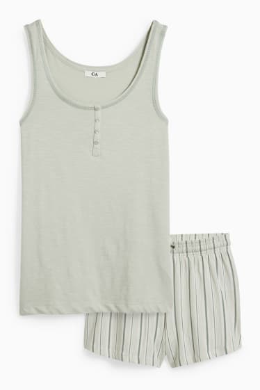 Dona - Pijama curt - verd menta