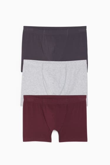 Men - Multipack of 3 - trunks - bordeaux