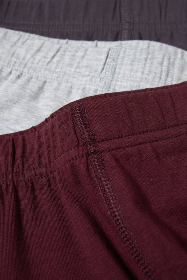 Hommes - Lot de 3 - boxers - bordeaux