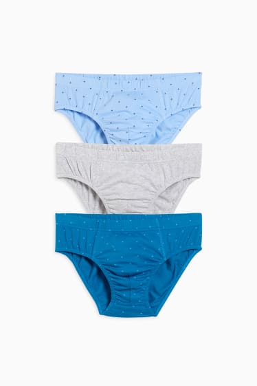 Herren - Multipack 3er - Slip - blau