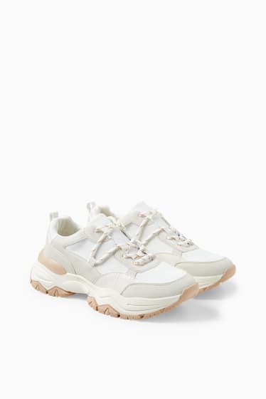 Women - Trainers - faux leather - cremewhite