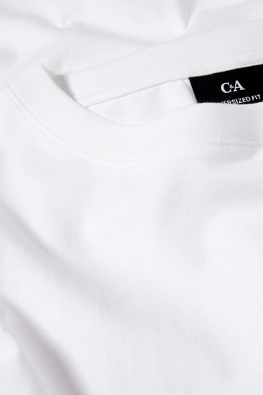 Herren - Oversized-T-Shirt - weiß