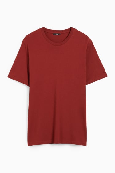 Men - T-shirt - dark red