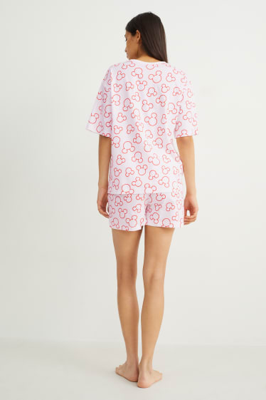 Women - Short pyjamas - Mickey Mouse - white / red