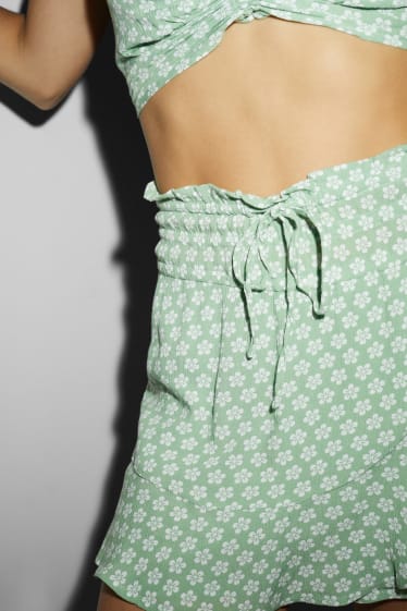 Damen - CLOCKHOUSE - Skort - geblümt - grün