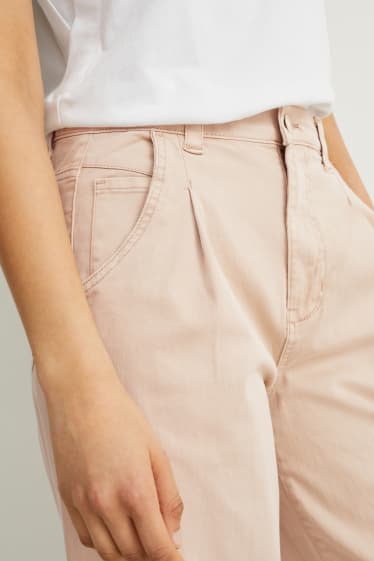 Dames - Chino - mid waist - tapered fit - beige