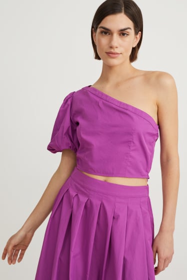 Women - Cropped blouse - purple