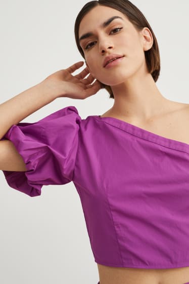 Women - Cropped blouse - purple