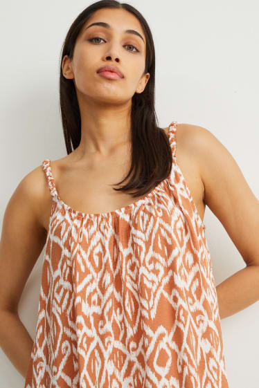 Donna - Vestito - fantasia - marrone