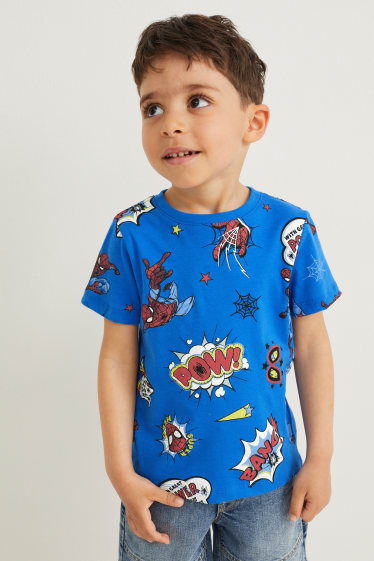 Kinderen - Spider-Man - T-shirt - donkerblauw