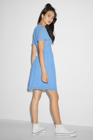 Damen - CLOCKHOUSE - A-Linien Kleid - blau