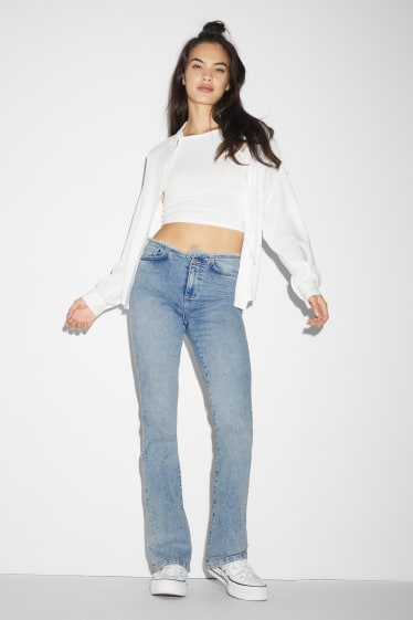 Joves - CLOCKHOUSE - texans bootcut - low waist - LYCRA® - texà blau clar