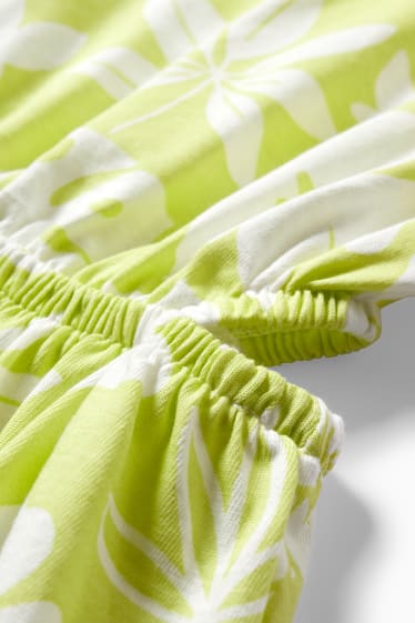 Bambine - Vestito - a fiori - verde chiaro