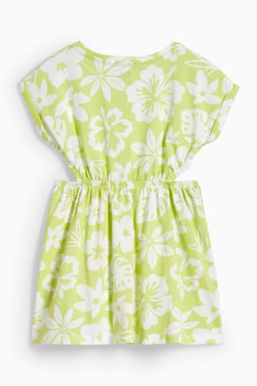 Bambine - Vestito - a fiori - verde chiaro