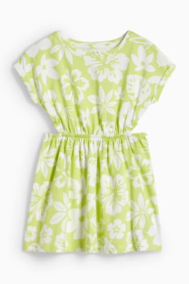 Bambine - Vestito - a fiori - verde chiaro