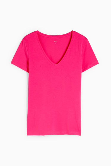 Kobiety - T-shirt basic - różowy