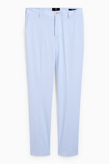 Men - Mix-and-match suit trousers - slim fit - striped - light blue