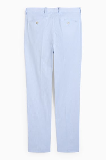 Heren - Broek uit het combi-systeem - slim fit - gestreept - lichtblauw