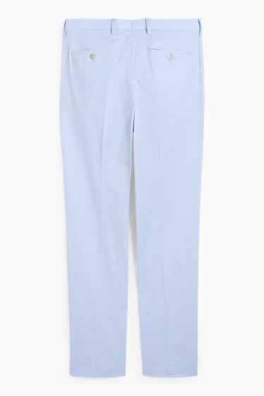 Hommes - Pantalon à coordonner - slim fit - à rayures - bleu clair