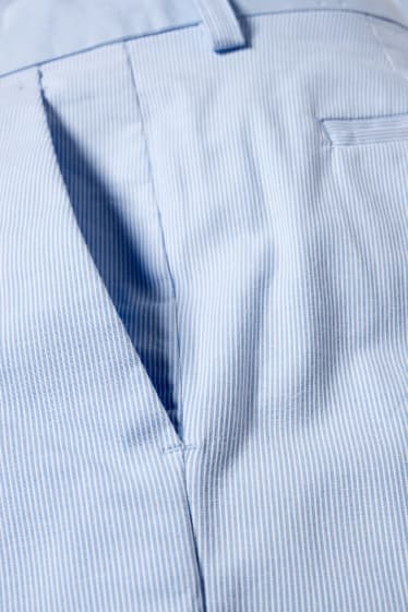 Heren - Broek uit het combi-systeem - slim fit - gestreept - lichtblauw