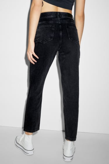 Damen - CLOCKHOUSE - Mom Jeans - High Waist - schwarz