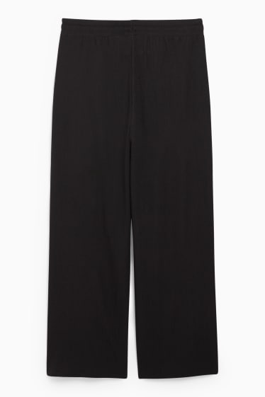 Women - CLOCKHOUSE - jersey trousers - palazzo - black