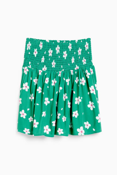 Women - CLOCKHOUSE - miniskirt - floral - green